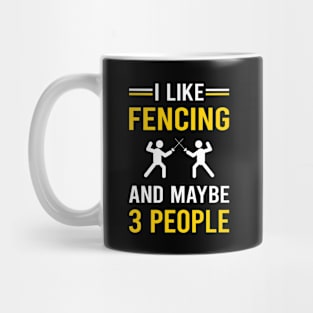 3 People Fencing Fencer Mug